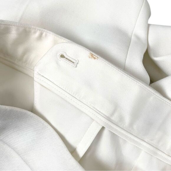 Club Monaco Collection Mid Rise Slim Fit White Trouser Pants Women’s Size 4 - Picture 9 of 10